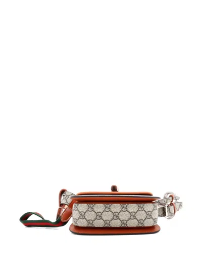 Pre-owned Gucci Bamboo 1947 Gg Coated Canvas Mini Belt Bag In Brown