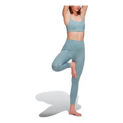 Adidas Originals (wmns) Adidas Yoga Studio 7/8 Leggings 'teal' In Blue