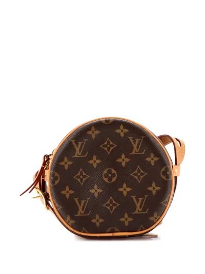 Pre-owned Louis Vuitton Boite Chapeau Souple Bag Monogram Canvas Pm Crossbody Bag In Brown
