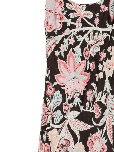 Alix Of Bohemia Floral-print Silk Dress In Multi