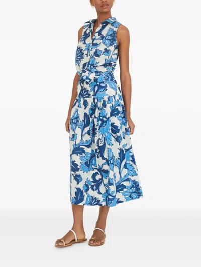 Cara Cara Diya Floral Midi Skirt In Brown