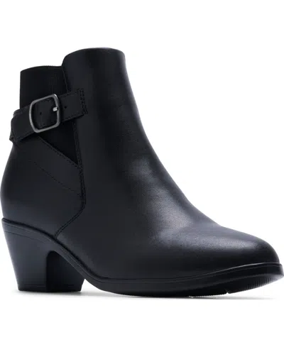 Clarks Collection Women's Emily2 Lux Ankle Booties In Black