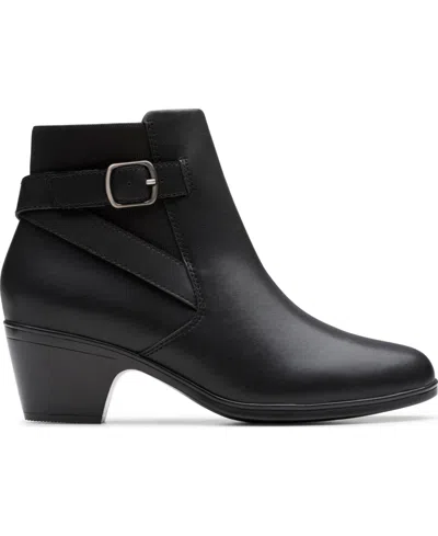 Clarks Collection Women's Emily2 Lux Ankle Booties In Black