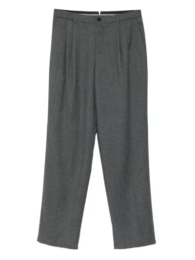 Canali Pleat-detail Trousers In Gray