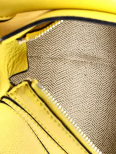 Pre-owned Loewe Puzzle Bag Leather Mini Crossbody Bag In Yellow