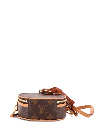 Pre-owned Louis Vuitton Mini Boite Chapeau Bag Monogram Canvas Crossbody Bag In Brown
