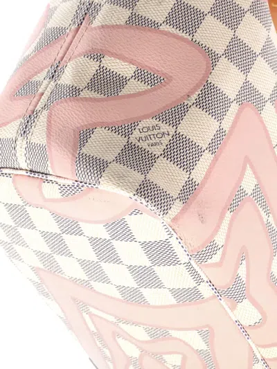 Pre-owned Louis Vuitton Neverfull Nm Limited Edition Damier Tahitienne Mm Tote Bag In Pink