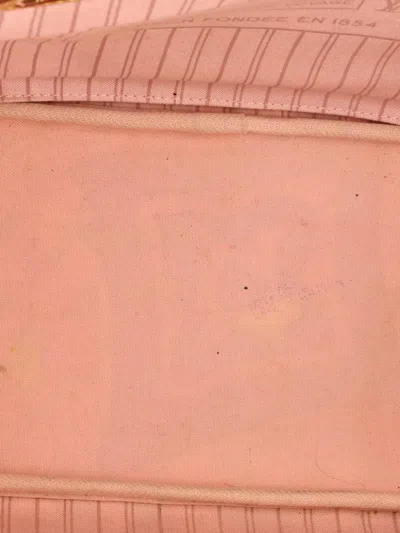 Pre-owned Louis Vuitton Neverfull Nm Limited Edition Damier Tahitienne Mm Tote Bag In Pink