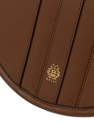 Bally Logo-detail Leather Crossbody Bag In Blue