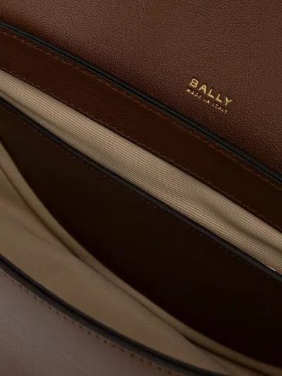 Bally Logo-detail Leather Crossbody Bag In Blue