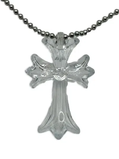 Chrome Hearts Cross-pendant Necklace In Silver