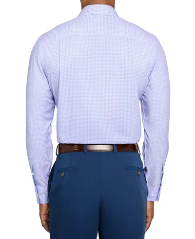 Construct Men's Plaid Long-sleeve Dress Shirt In Blue