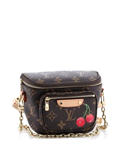 Pre-owned Louis Vuitton X Takashi Murakami Bum Bag Limited Edition Monogram Cerises Mini Belt Bag In Brown