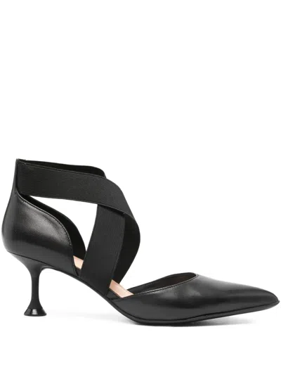Marc Ellis 60mm Elasticated Strap Pumps In Black