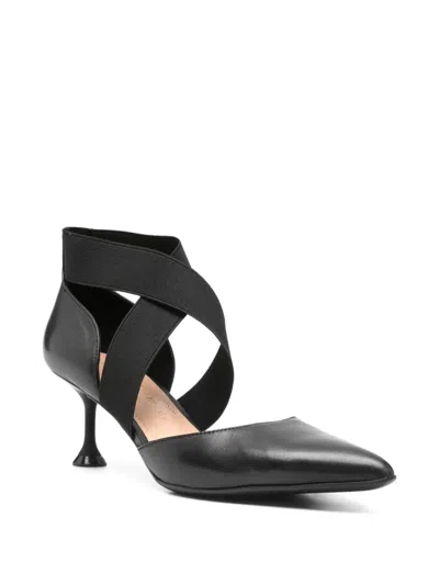 Marc Ellis 60mm Elasticated Strap Pumps In Black