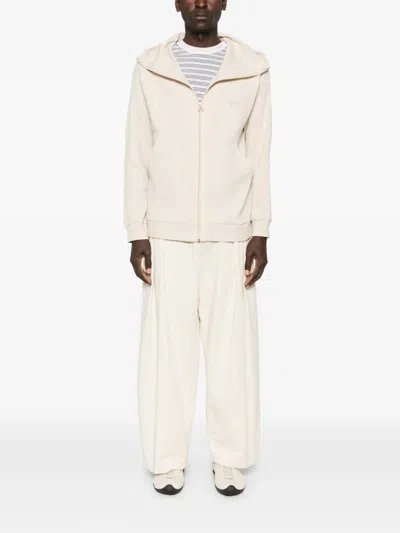 Open Yy Waffle Balaclava Zip-up Hoodie In Neutral