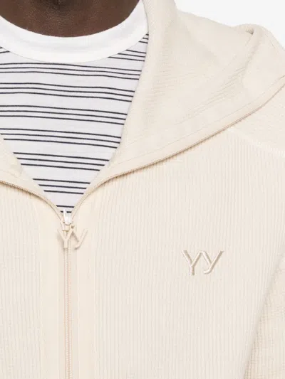 Open Yy Waffle Balaclava Zip-up Hoodie In Neutral