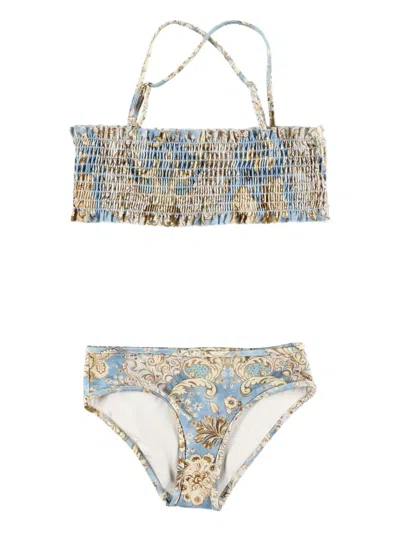 Zimmermann Bikini Shirred In Multi