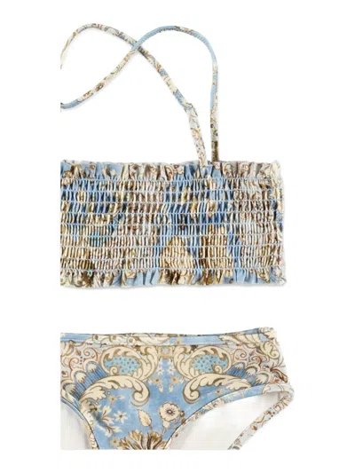 Zimmermann Bikini Shirred In Multi