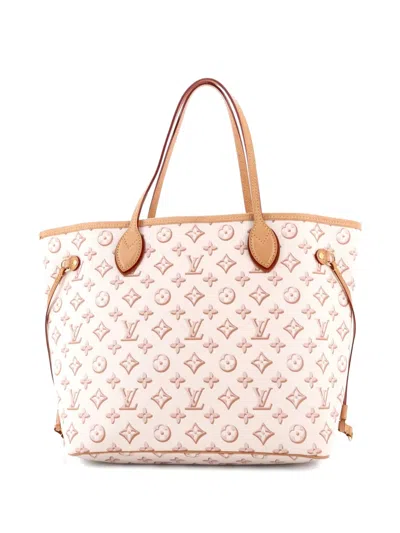 Pre-owned Louis Vuitton Neverfull Nm Tote Fall For You Monogram Canvas Mm Shoulder Bag In Neutral