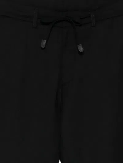 Canali Drawstring Trousers In Black