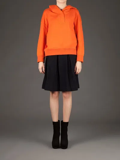 Maison Ullens Boxy Hooded Sweater In Orange