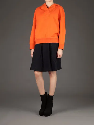 Maison Ullens Boxy Hooded Sweater In Orange