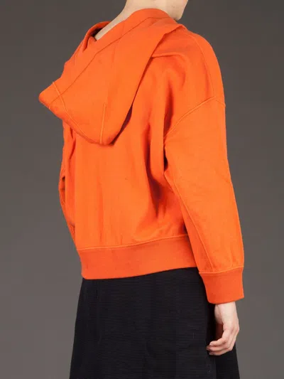 Maison Ullens Boxy Hooded Sweater In Orange