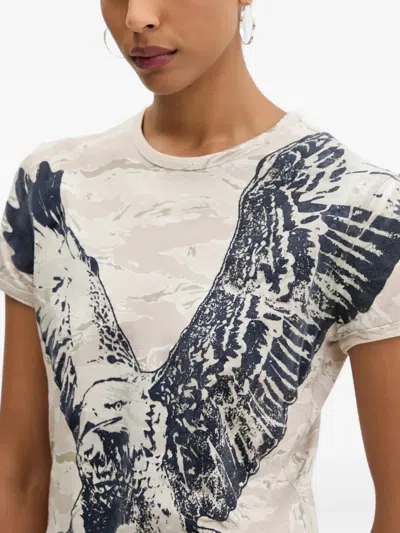 Diesel Eagle-graphic T-shirt In Neutral