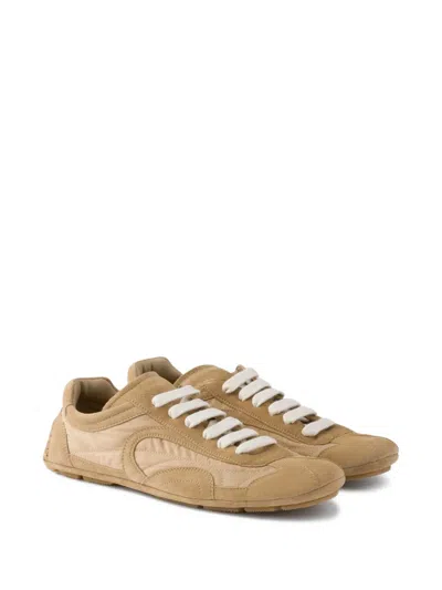 Prada Montecarlo Re-edition 2005 Lace-up Sneakers In Brown