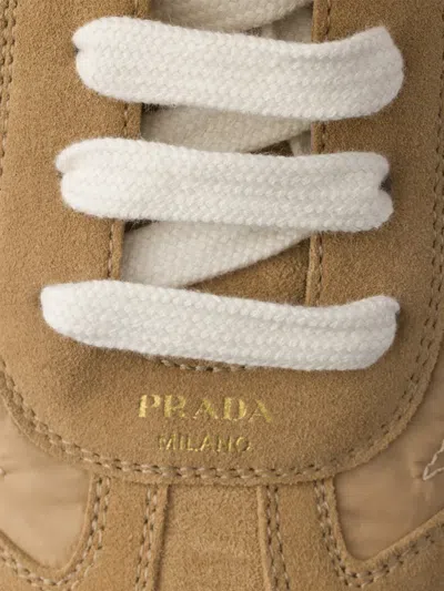 Prada Montecarlo Re-edition 2005 Lace-up Sneakers In Brown