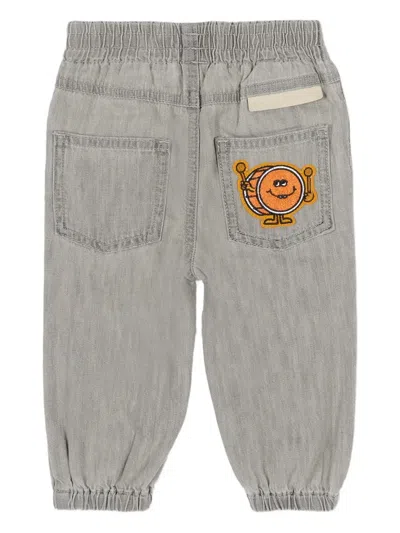 Stella Mccartney Appliqué-detailed Jeans In Gray