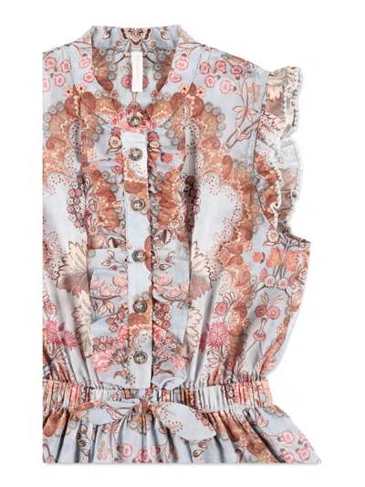 Zimmermann Jumpsuit Frill Floral In Multi