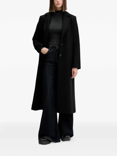 Hugo Boss Mojeni Button-up Coat In Black