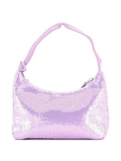 Pre-owned Prada Re-edition 2000 Sequins Mini Hobo Bag In Purple