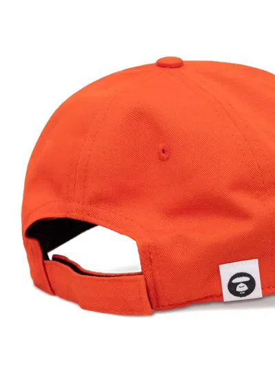 Aape By A Bathing Ape Logo-embroidered Baseball Cap In Orange