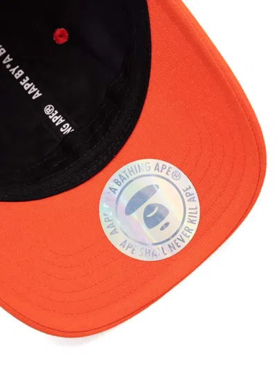 Aape By A Bathing Ape Logo-embroidered Baseball Cap In Orange