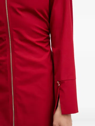Patrizia Pepe Zipped Midi Dress In Red