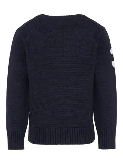 Polo Ralph Lauren Boys 2t-7 Polo Bear Crewneck Sweater In Blue