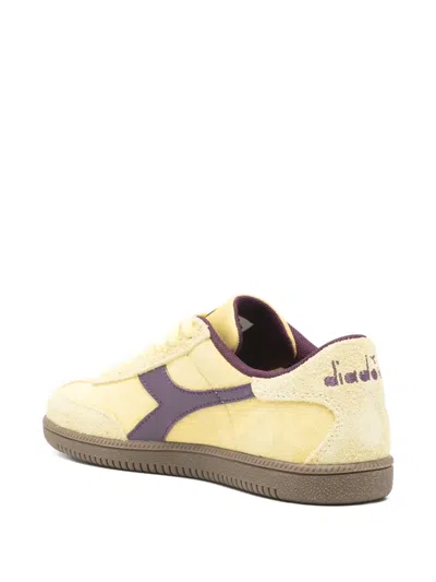 Diadora Suede Panel Trainers In Animal Print