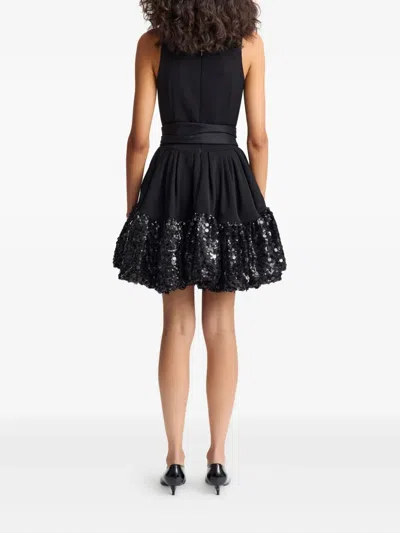 16arlington Drina Sequin Belted Mini Dress In Black