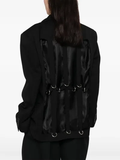 Medeea Rings Deconstructed Blazer In Black