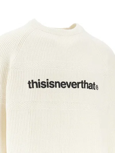 This Is Never That Logo-print Sweater In Neutral