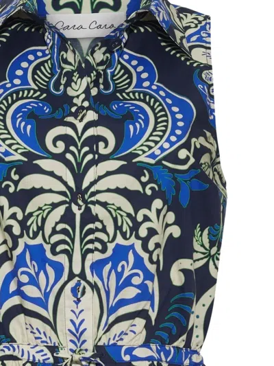 Cara Cara Hannah Collared Button-down Top In Blue