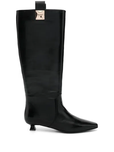 Marc Ellis Pointed Leather Boots In Multi