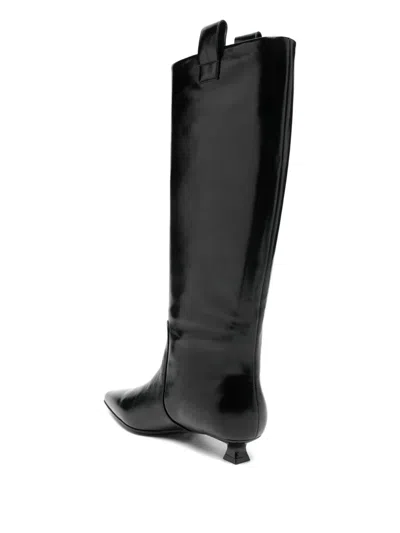 Marc Ellis Pointed Leather Boots In Multi
