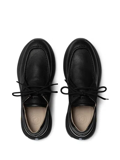 Referenc Round Toe Logo Derbi Shoes In Animal Print