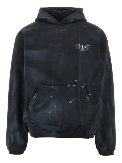 This Is Never That Logo-print Hoodie In Black