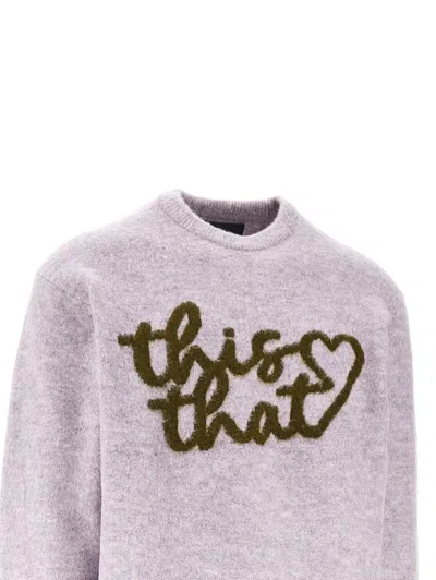 This Is Never That Heart-logo Sweater In Purple