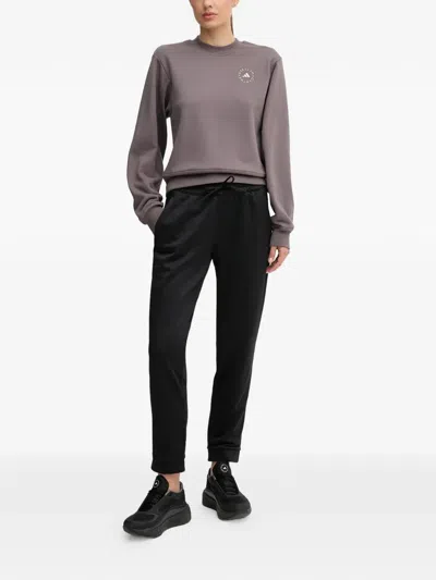 Adidas By Stella Mccartney Crew-neck Training Sweater In Brown